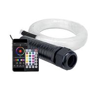 Fibra Ottica Del Regolatore Di Musica Dello Smartphone Della Luce Stella Tetto Automobile 6W RGBW Ha Condotto For La Decorazione Interna Soffitto Cielo Stellato(Mixed 380pcs 3M)