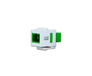 Fibra Ottica Keystone Modulo KMK-SC Simplex OS2 APC Frizione Verde Incasso Patch Cavo Fibra Ottica Adattatore Rete Presa di Rete Connettore SNAP IN Bianco e Nero (Modulo Fibra Ottica 228080900 Bianco)