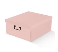 FIBRA ROSA 47x42x21 cm Scatola Tutto a Posto Fondo Coperchio e Manici 0LQA