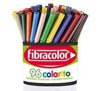 Fibracolor Colorito barattolo 96 pennarelli punta fine superlavabili