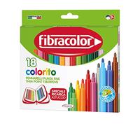 Fibracolor Colorito confezione 18 pennarelli punta fine superlavabili