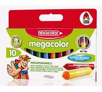 FIBRACOLOR Megacolor confezione 10 pennarelli punta conica misura maxi superlavabili