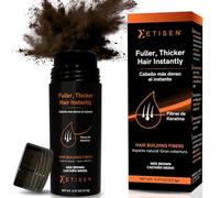 Fibre Cheratina Capelli, Polvere per Capelli Uomo Volumizzante, Copre Diradamento e Stempiature, Effetto Naturale Anti Diradamento, Capelli Più Folti, 27,5 g (Marrone medio)