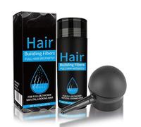 Fibre per Capelli Alla Cheratina con Applicatore, Polvere per Capelli in Fibra di Qualità Professionale,Correttore di Caduta dei Capelli per Macchie Calve e Diradamento dei Capelli (Nero)