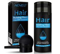 Fibre per Capelli, Polvere Fibra di Qualità Professionale, Concealer per Perdita di Capelli per Capelli Sottile, Nasconde la Perdita di Capelli in 15 Secondi (Nero)