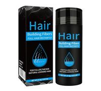 Fibre per la costruzione dei capelli, polvere di fibra per capelli di qualità professionale, correttore della perdita di capelli per il diradamento dei capelli per donne e uomini (Nero)