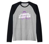 Fibro Fighter Lotta Fibromylagia Aumenta la consapevolezza Meme Maglia con Maniche Raglan