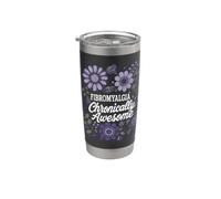 Fibromialgia cronicamente impressionante floreale dolore cronico design Bicchiere termico in acciaio inox doppia parete