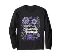 Fibromialgia cronicamente Impressionante Floreale Dolore cronico Design Maglia a Manica