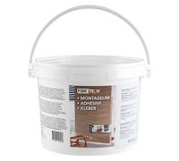 FIBROTECH Secchio di colla di montaggio (2,5 kg, bianco, sufficiente per 6 m2, colla di montaggio, accessori pannelli acustici, suono della stanza, rivestimento delle pareti, insonorizzazione) 2119001