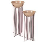 FICARIA Set di 2 vasi rialzati per piante 22 cm Metallo Rosa