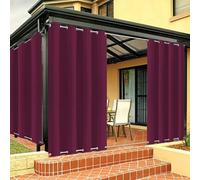 FicaRico Tenda per esterni resistente alle intemperie, con occhielli nella parte superiore e inferiore, protezione solare, impermeabile, opaca, per gazebo, dimensioni personalizzate, 1 pezzo, bordeaux