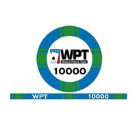 Fiches da Poker WPT World Poker Tour Replica, valore 10000, blister da 25 Fiches in Ceramica da 10 Grammi
