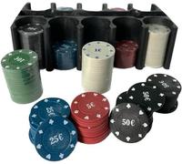 Fiches per Poker Black Jack Numerate Euro Box 200 pz da Gioco Texas Holdem