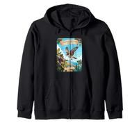 Fichi Falcons Cipro Natura Uccelli Scenic Volo Frutta Felpa con Cappuccio
