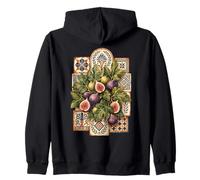 Fichi Greci Piastrelle Mosaico Mediterraneo Antico Felpa con Cappuccio