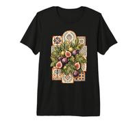Fichi Greci Piastrelle Mosaico Mediterraneo Antico Maglietta Premium