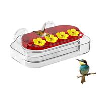 Fichine di uccelli per alimentatori esterni, colibrì per finestra - design di aspirazione da 10 oz Flowerbird Feeder - Visualizzazione, robusto robusto, colore brillante, porte di alimentazione
