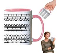 Fick This Shit Tazza Ficks This Shit Mug Fick These Shits Tazza da caffè in ceramica Messaggio nascosto Tazza da caffè con manico isolato Regalo creativo divertente per gli amanti del caffè (rosa)