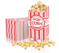 FICOFISE 100 Pezzi Sacchetti Pop Corn, Sacchetti in Carta Kraft per Popcorn, Porta Pop Corn Festa, Accessori per Popcorn, per Feste Cinema, Serate Cinema (9 x 6 x 21 cm)