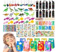 FICOFISE 155 pezzi Dino pensierini di compleanno per bambini: dinosauro, festa di compleanno per bambini, regalo di compleanno per bambini, con cinturino a scatto