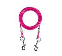 FICOFISE Cavo e picchetto per legare cani, resistente picchetto a spirale, 3 m, per cuccioli di animali domestici e cani di taglia media, robusto ancoraggio a terra per cortile all'aperto e campeggio