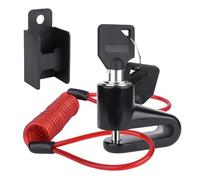 FICOFISE Lucchetto antifurto per freno a disco, impermeabile e portatile, con cavo promemoria da 1,15 m, 2 chiavi, 1 telaio, per scooter, ciclomotore, motocross, bicicletta e moto