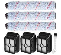 Fictezlove Accessori per Bissell Crosswave 3 in 1,3 Spazzole a Rullo e 3 Filtri di Ricambio e 1 Spazzola per Aspirapolvere Bissell CrossWave 17132 2225N 1785 1866F 1868F 2303 2306A 2306 Series