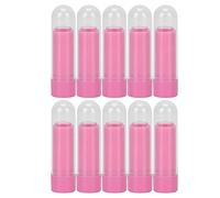Fictory 10 tubetti per rossetti, 9 mm, ricaricabili, per balsamo per le labbra, con coperchio a prova di perdite, rosa chiaro