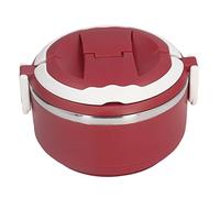 Fictory Bento box in stile giapponese, in acciaio inox, contenitore termico portatile per scuola e ufficio, a strato singolo, rosso, mantiene il cibo fresco e caldo