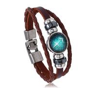 Fictory Bracciale unisex vintage, segni zodiacali, comodo da indossare, idea regalo unica