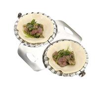 Fictory Clip per ravioli in acciaio inox, per ravioli manuali a doppia testa, facile da modellare, utensile da cucina durevole per ravioli fatti in casa