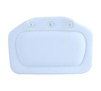 Fictory Cuscino per vasca da bagno - Poggiatesta imbottito in schiuma morbida per collo e schiena, cuscino blu antiscivolo per un'esperienza rilassante in bagno