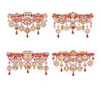 Fictory Decorazioni per Capodanno cinese, set di 5 striscioni per porta di benedizioni, coppie di serpenti in tessuto non tessuto, adesivi per porte con personaggi fu, decorazione da appendere per