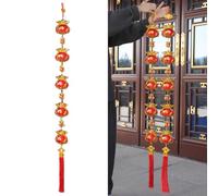 Fictory Decorazioni per lanterne di Capodanno cinese 2026, 9 pezzi di buon auspicio pesce e portamonete da appendere stringa ornamento per festival di primavera decorazione casa festa