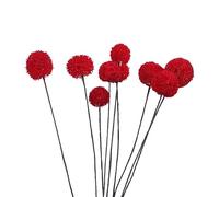 Fictory Fiori secchi Billy Ball da 40 cm, con steli pieghevoli da 60 cm, fiori secchi artificiali per casa, giardino, matrimonio, ufficio, decorazione in bianco, rosa, rosso, giallo, blu