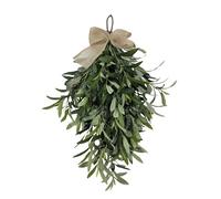 Fictory Ghirlanda artificiale in corno di ulivo da 60 cm, per decorazione della porta d'ingresso, decorazione da appendere alle scale, decorazione da parete per matrimoni e casa