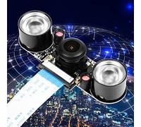 Fictory Modulo fotocamera per Raspberry Pi Fictory 5 milioni di pixel per visione notturna, OV5647, angolo di visione 130°, compatibile con Raspberry Pi B 3/2