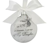 Fictory Ornamento commemorativo a forma di angelo, in plastica infrangibile, con ali d'angelo, regalo ricordo per i propri cari in paradiso, decorazione per lutto e comfort