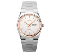 Fictory Orologio al quarzo da uomo, precisione di cronometraggio, resistente all'acqua fino a 30 m, cinturino in acciaio inox resistente, cristallo antigraffio, perfetto per stili di vita attivi,