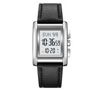 Fictory Orologio digitale impermeabile fino a 30 m, doppio orario e sveglia, visione notturna luminosa, perfetto per viaggi e fitness, design elegante unisex, durata accessibile, Oro rosa, oro, nero