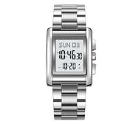 Fictory Orologio digitale impermeabile fino a 30 m, luminoso doppio fuso orario, ideale per viaggi e fitness, non perdere mai un battito con sveglia e timer, elegante design unisex a grande valore