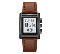Fictory Orologio doppio fuso orario impermeabile fino a 30 m, display luminoso per visione notturna, funzione sveglia e timer, perfetto per jet-setter, design elegante e pratico, versatilità