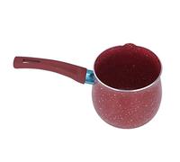 Fictory Padella per latte antiaderente in lega di alluminio, mini caffettiera per una facile cottura, casseruola leggera, rossa, essenziale da cucina