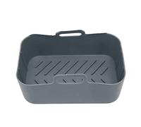 Fictory Pentola in silicone per friggitrice, rivestimento riutilizzabile antiaderente, ricambio facile da pulire, compatibile con Ninja DZ201 Foodi 8QT, grigio, accessorio da cucina conveniente