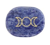 Fictory Pietra di giada blu per alleviare lo stress, calmare l'ansia, strumento di meditazione portatile, regalo conveniente