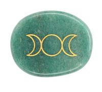 Fictory Pietra di giada verde per alleviare lo stress e la meditazione, strumento calmante tascabile, perfetto per lo studio e il lavoro, realizzato a mano per un comfort sensoriale
