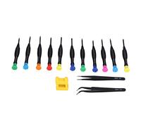 Fictory Set di 11 piccoli cacciaviti, strumenti magnetici per riparazione elettronica per PC, laptop, occhiali, gioielli, orologi, compatto e portatile, kit di riparazione di precisione