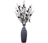 Fictory Set di 3 decorazioni per Halloween con foglie d'acero artificiali, pipistrello, pigna e bulbo oculare per composizioni floreali spettrali e decorazioni per la casa