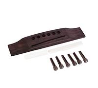 Fictory Set di accessori per chitarra, migliora il suono, perni e ponte in palissandro, facile da installare, ricambio perfetto per chitarre folk a 6 corde, design elegante per dilettanti e